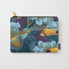 Tropical seamless parrern with flowers and toucan Carry-All Pouch