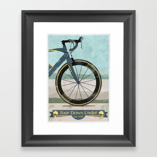 Tour Down Under Bike Race Framed Art Print