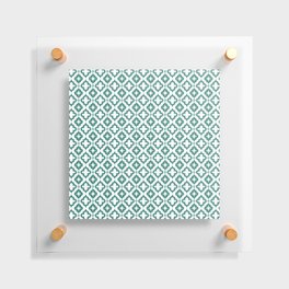 Green Blue Ornamental Arabic Pattern Floating Acrylic Print