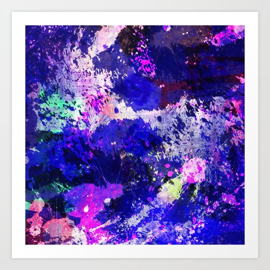 Freedom - Abstract In Blue And Purple Art Print