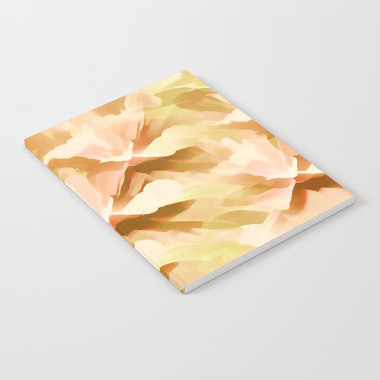 Shades Of Orange Floral Kaleidoscope Abstract Notebook