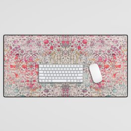 N258 - Vintage Glam Farmhouse Boho Traditional Floral Moroccan Style Desk Mat