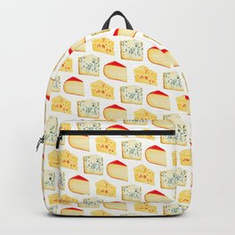 Cheese Pattern - White Backpack