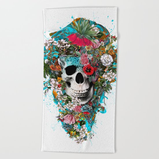 SUMMER SKULL V Beach Towel