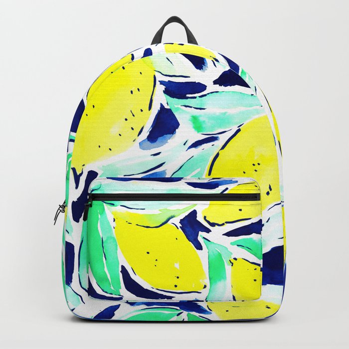 Bold Lemons Blue Backpack