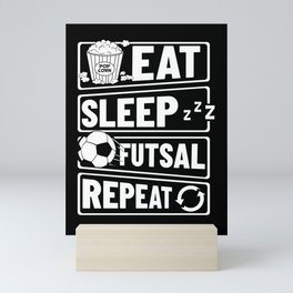 Futsal Soccer Ball Court Goal Training Player Mini Art Print