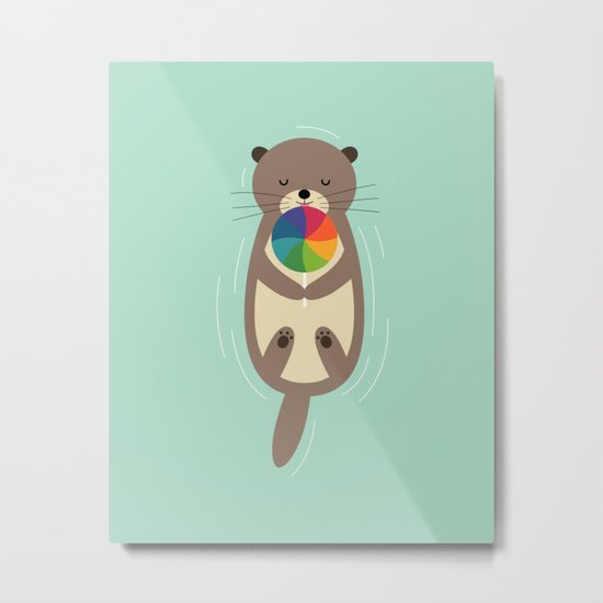 Sweet Otter Metal Print