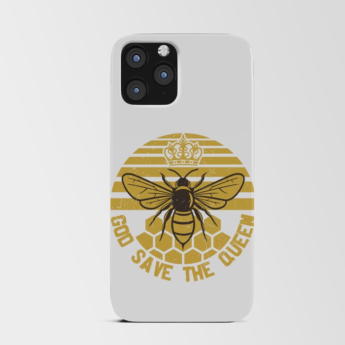 God Save The Queen Vintage Bee iPhone Card Case