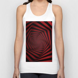Black & Red Color Psychedelic Design Unisex Tank Top