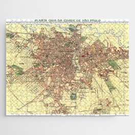 Planta guia da cidade de São Paulo pictorial map from 1886 Jigsaw Puzzle