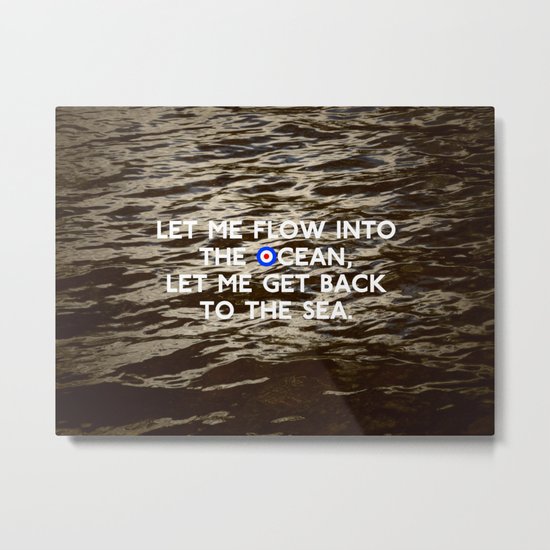Words & Pictures #1 - The Ocean Metal Print