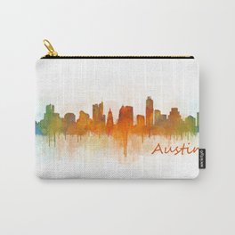 Austin Texas, City Skyline, watercolor  Cityscape Hq v3 Carry-All Pouch