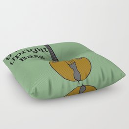 U is for Upright Bass Floor Pillow
