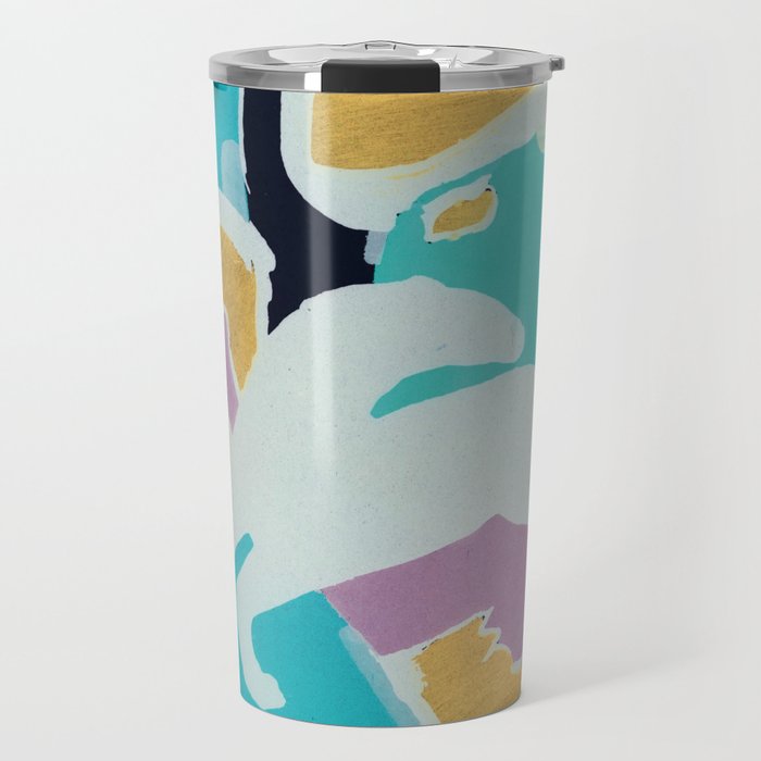 fine art abstract design multicolours Travel Mug