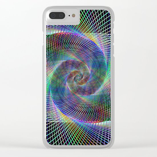 Fractal spiral Clear iPhone Case