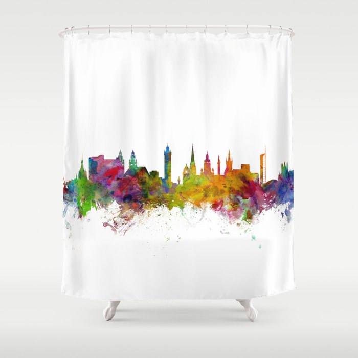Glasgow Scotland Skyline Cityscape Shower Curtain