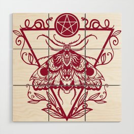 Moth & Pentagram Art Wood Wall Art