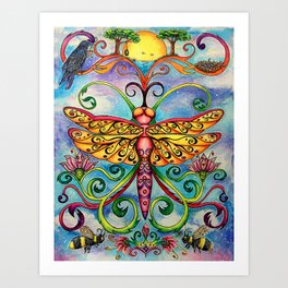Summer of the Dragonfly Art Print