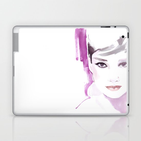 Fashion illustration in watercolors and ink Laptop & iPad Skin