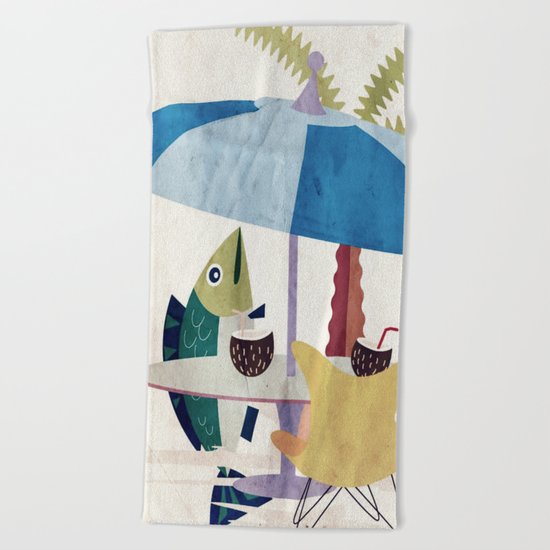 Fischzeit Beach Towel