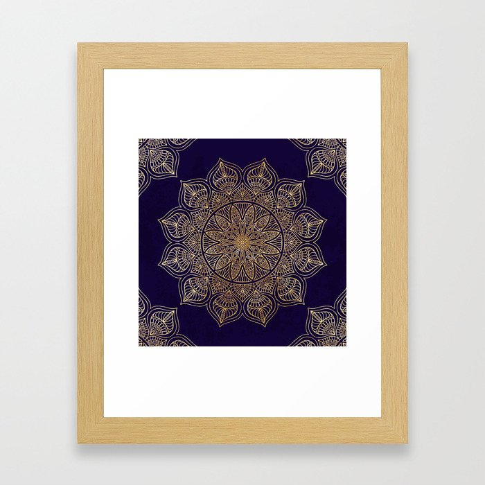 Gold Mandala Framed Art Print