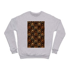 Halloween Black and Gold Design Pattern Crewneck Sweatshirt