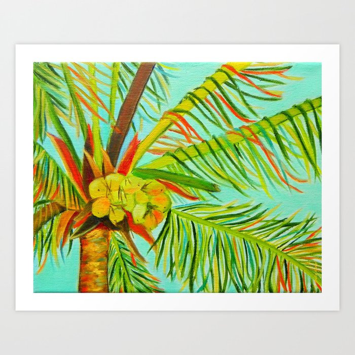 A Bunch of Coconuts Art Print