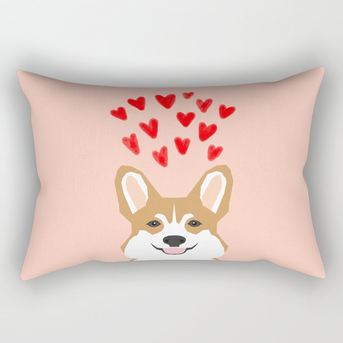 Valentines - Love Corgi  Rectangular Pillow