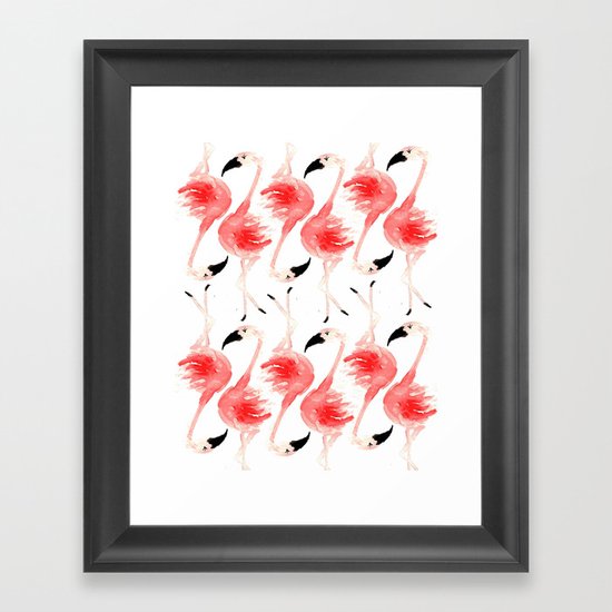 Flamingos! Framed Art Print