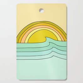 ride rainbows // retro surf soul // art by surfy birdy Cutting Board