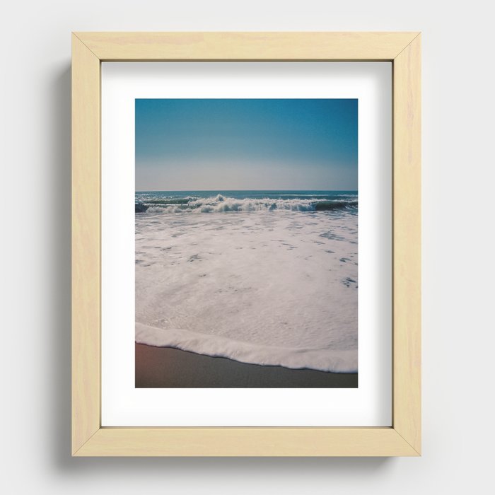 white wave Recessed Framed Print