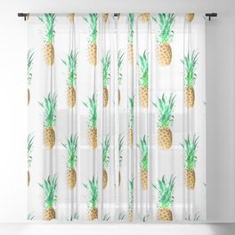 Pineapples! Sheer Curtain