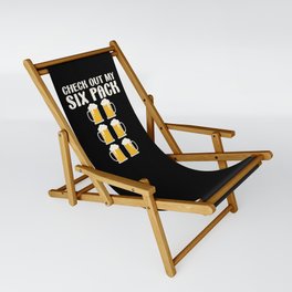 Check Out My Six Pack Beer Funny Sling Chair