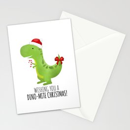 Wishing You A Dino-Mite Christmas Stationery Card