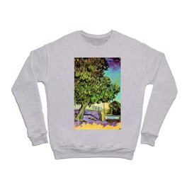 Vincent van Gogh : Blossoming Chestnut Tree 1887 Crewneck Sweatshirt