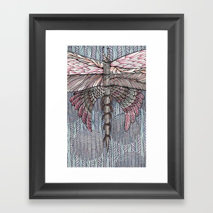 Spinal dragonfly Framed Art Print