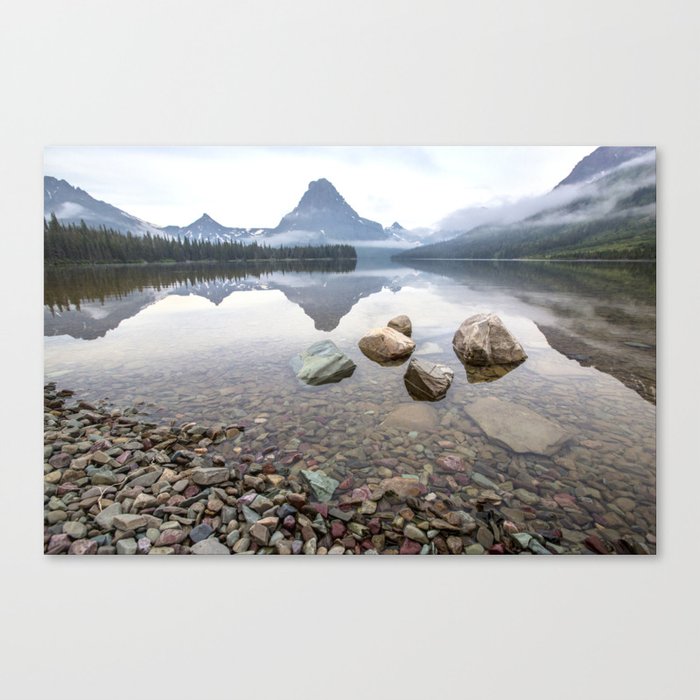 Rocky Lake Mountains Canvas Print