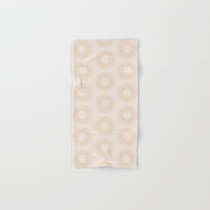 Minimalist Sunray Pattern XIV Natural Neutral Hand & Bath Towel