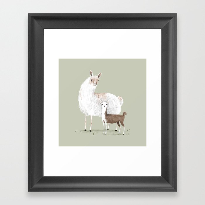 Llama Mama Framed Art Print