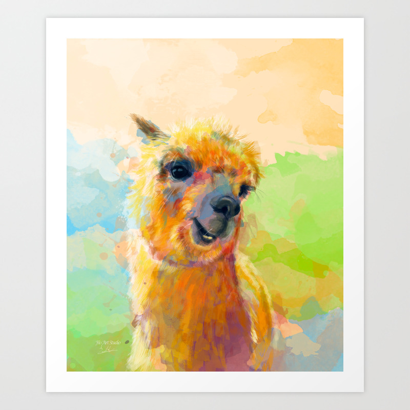 alpaca painting