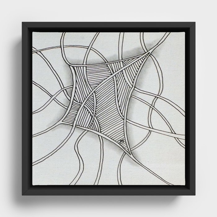 Tangled Net Framed Canvas
