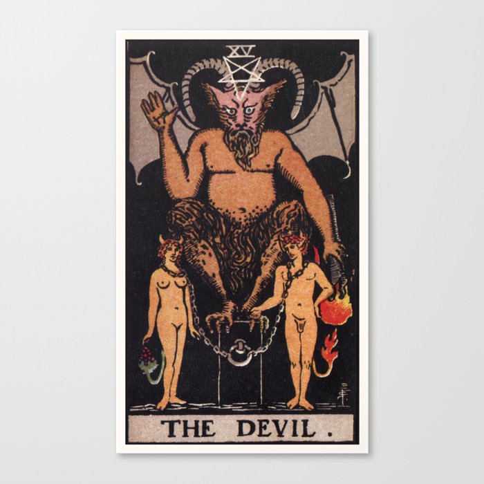 The Devil Tarot Card Canvas Print