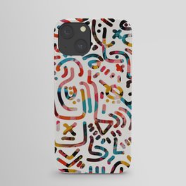 Graffiti Art Life in the Jungle with Symbols of Energy iPhone Case