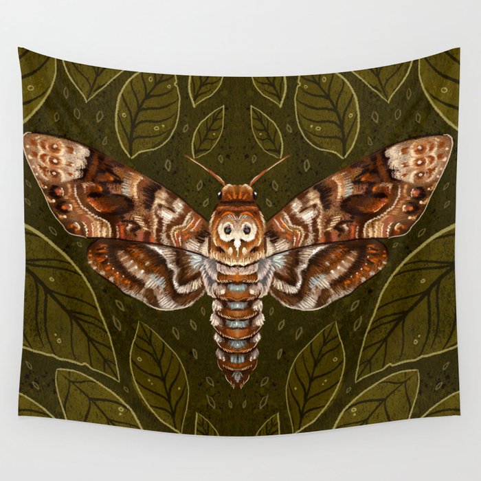 Deaths-Head Moth Wall Tapestry