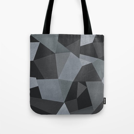 Black and grey worn . Leather patches . Tote Bag