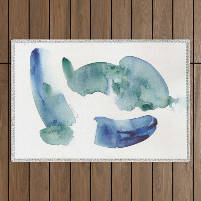 4   | 190816 | Surrender | Abstract Watercolour Painting Outdoor Rug