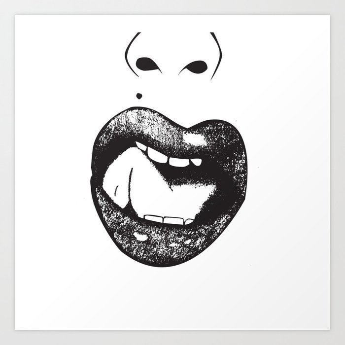 Sexy Mouth Art Print