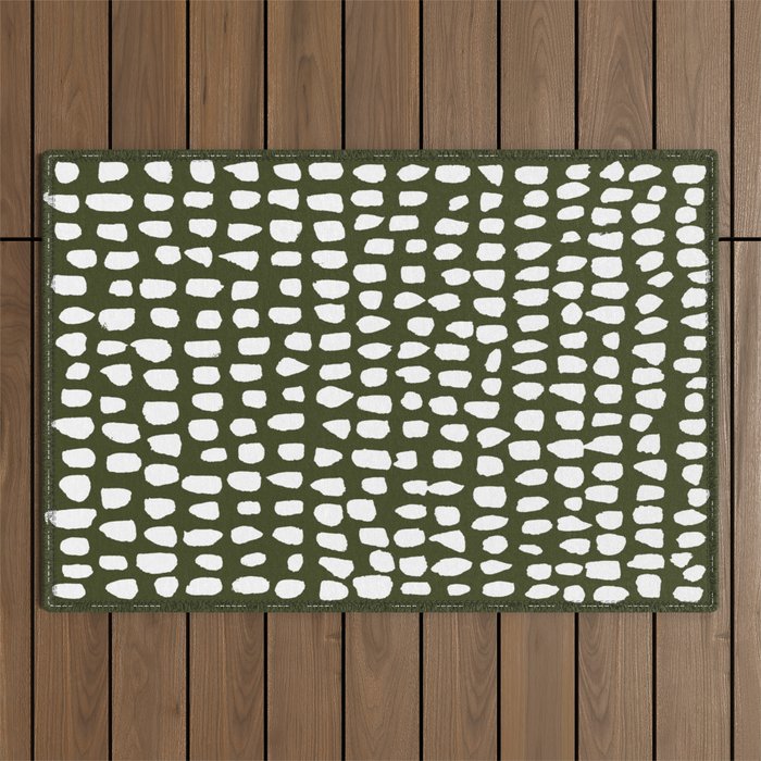 Dots (Olive) Outdoor Rug