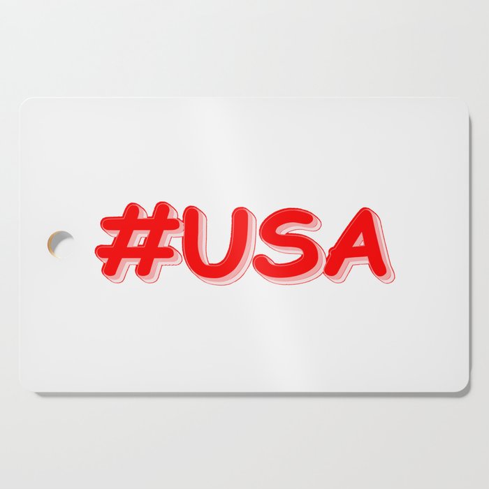 "#USA" Cute Design. Buy Now Cutting Board