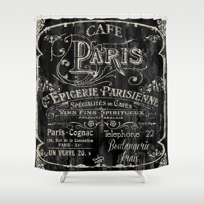 Paris Bistro VI Shower Curtain